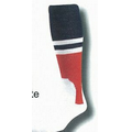 Traditional 2 in 1 Baseball Socks w/ Pattern E Heel & Toe (10-13 Large)